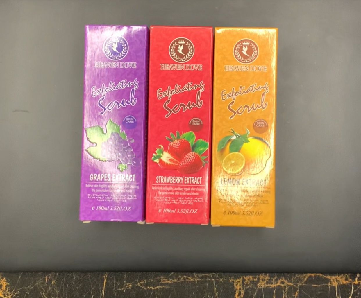 Heaven Dove Face Exfolaiting Scrub Strawberry Extract Nourishing and Moisturizing 100ml