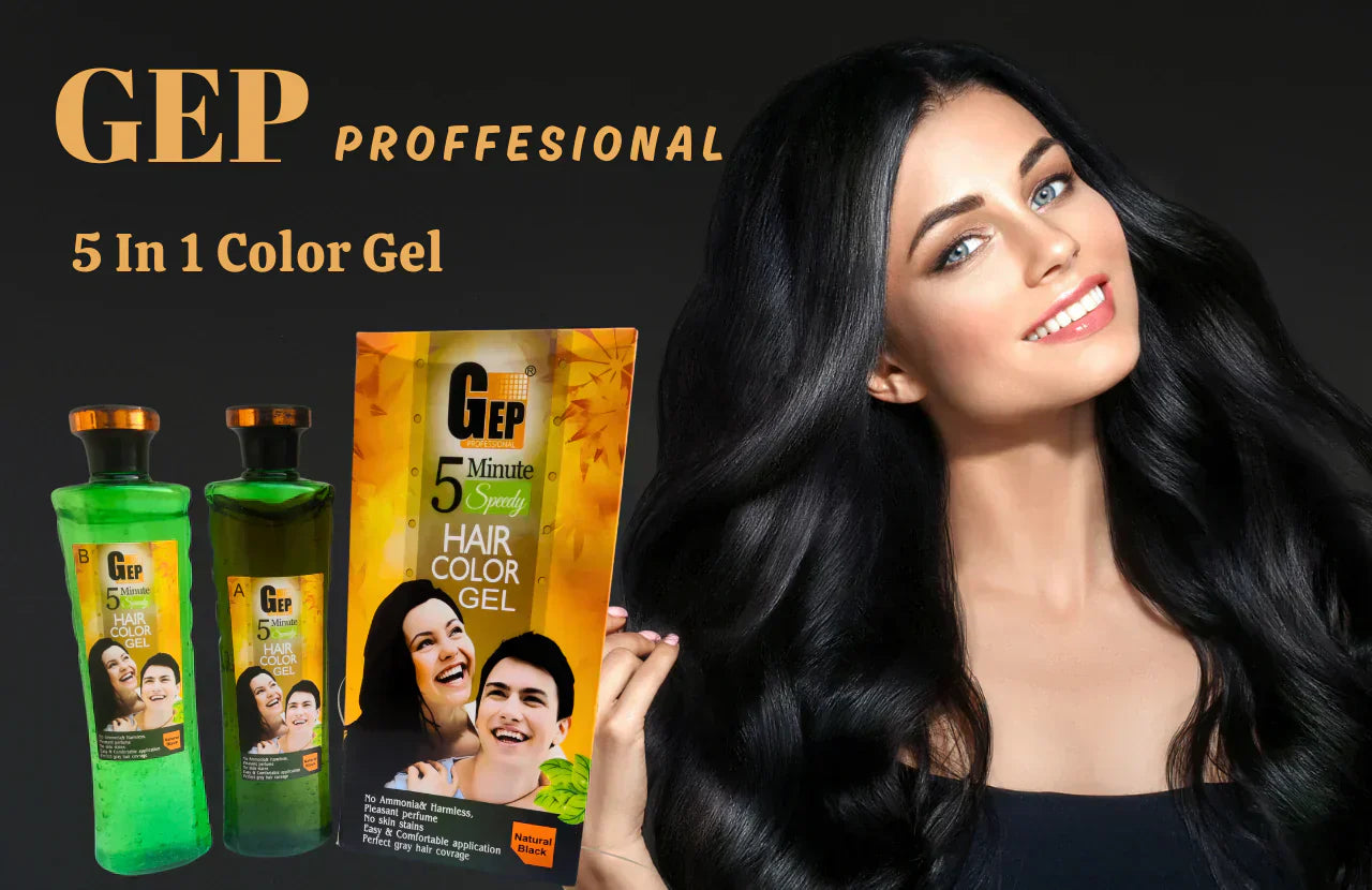 GEP PROFESSIONAL 5 MIN SPEEDY HAIR COLOR GEL || 2 BOTTLE || 1000 ML ||